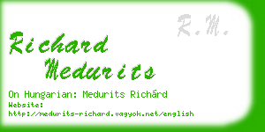 richard medurits business card