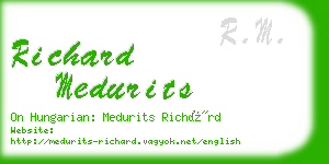 richard medurits business card